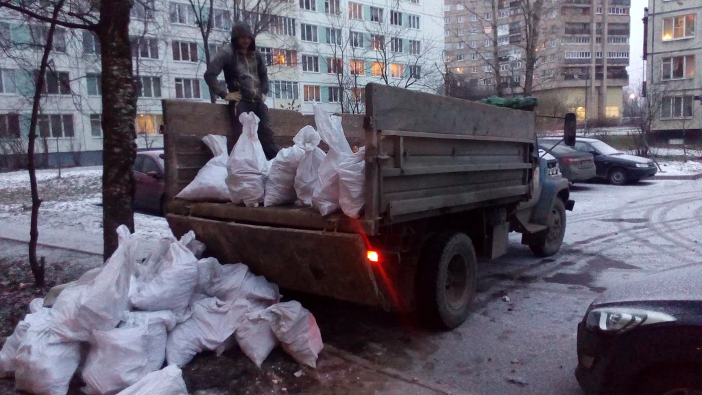 Вывоз мусора в мешках в Твери в октябре